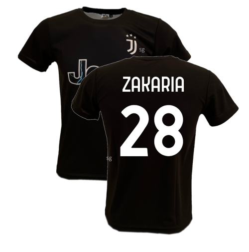 Maglia Juventus Zakaria 28 ufficiale replica 2022/2023 trasferta Away nera 